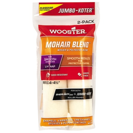 Wooster Wooster Jumbo-Koter Mohair Blend 4 1/2 in. W X 1/4 in. Mini Paint Roller Cover 2 pk RR304-4-1/2
